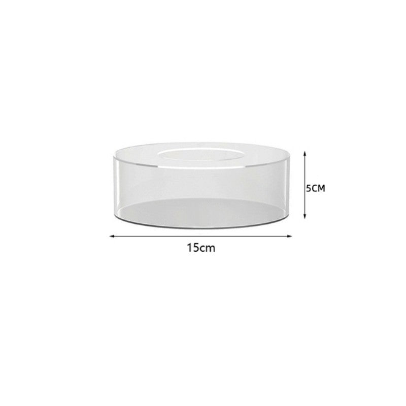 Round Acrylic Fillable Cake Stand Display 25cm-height-5cm by HitMyNeed