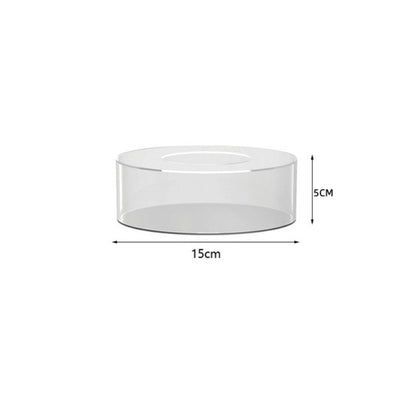 Round Acrylic Fillable Cake Stand Display 25cm-height-5cm by HitMyNeed