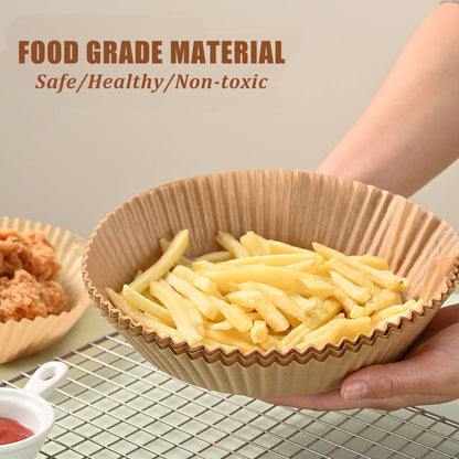 Round Air Fryer Parchment Paper Liners (50 Pack) by HitMyNeed