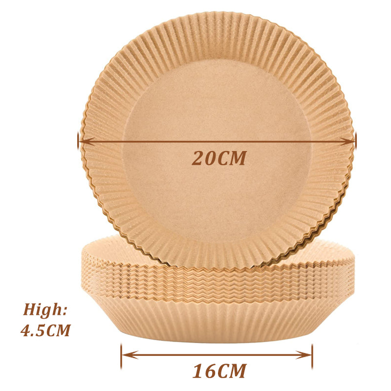 Round Air Fryer Parchment Paper Liners (50 Pack) by HitMyNeed