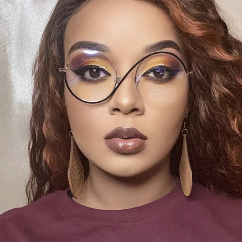 Round Anti Blue Light Glasses with Clear Lenses by HitMyNeed