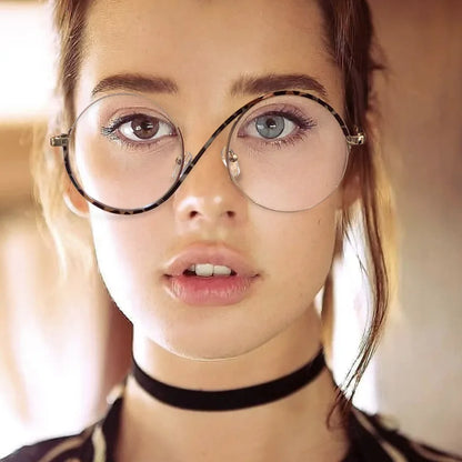 Round Anti Blue Light Glasses with Clear Lenses by HitMyNeed