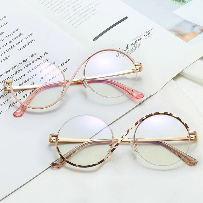 Round Anti Blue Light Glasses with Clear Lenses by HitMyNeed