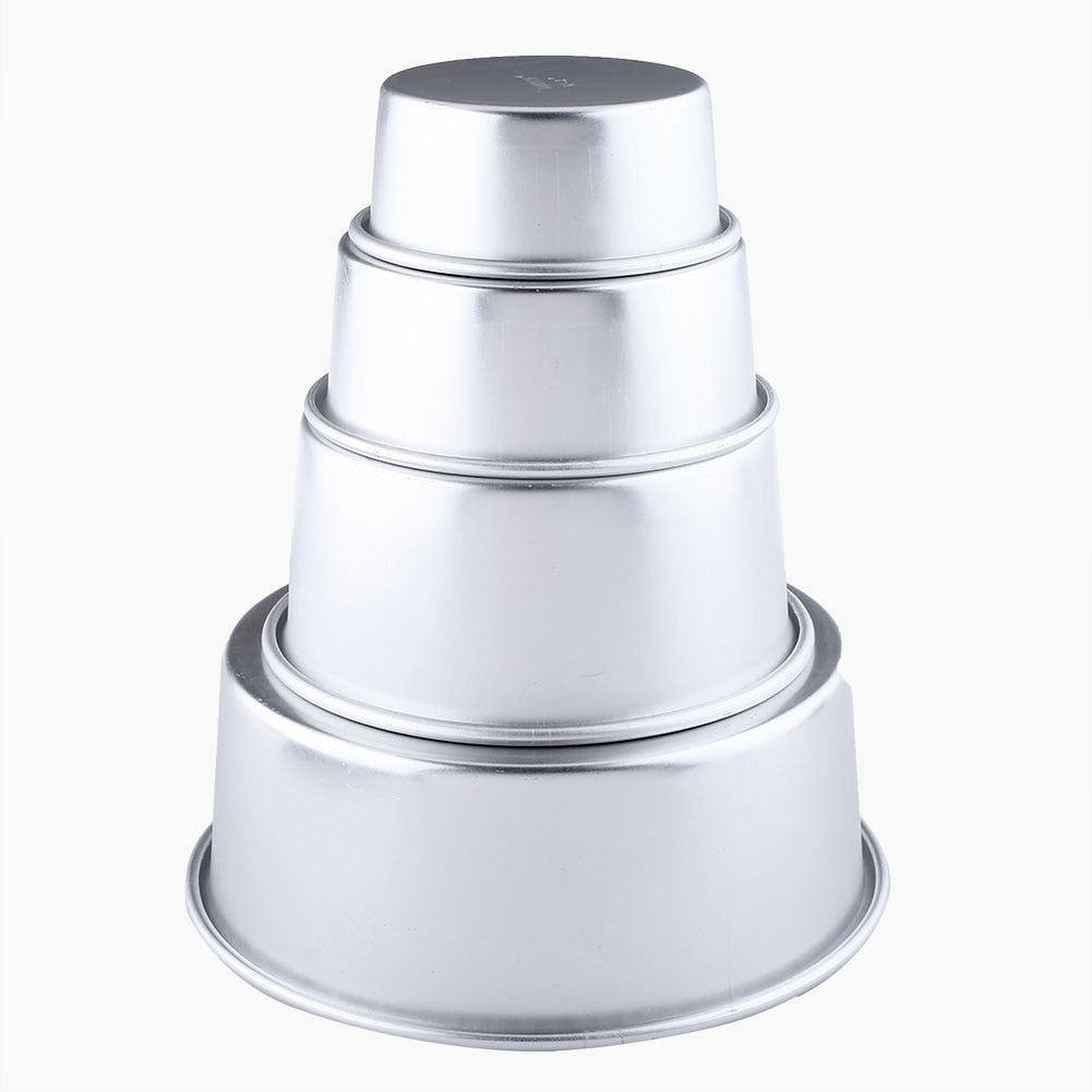 Round Cake Pan 8-Inch Aluminum Baking Tin by HitMyNeed