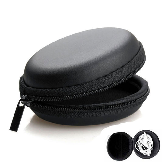 Round Earphone Storage Case with Zipper by HitMyNeed