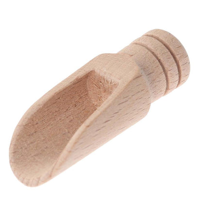 Round Handle Mini Wooden Scoops Set of 6 by HitMyNeed