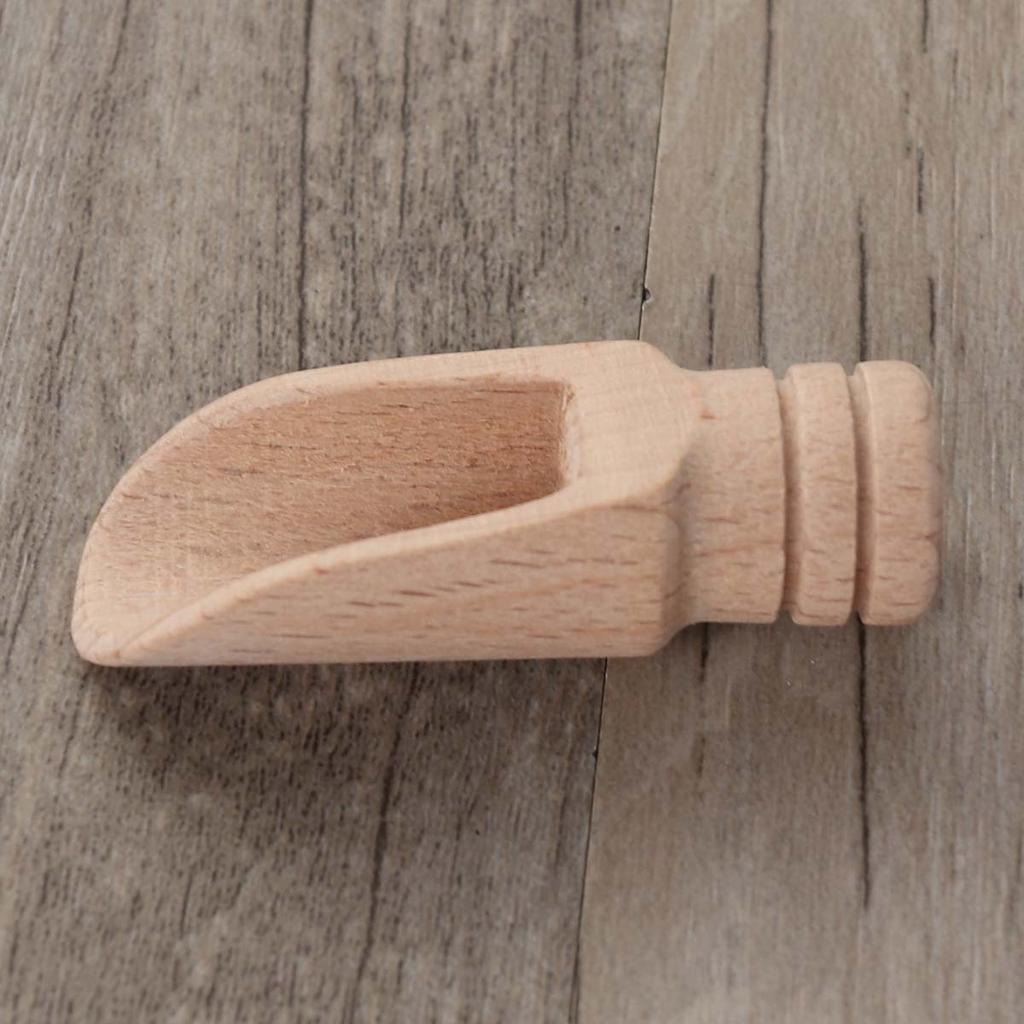Round Handle Mini Wooden Scoops Set of 6 by HitMyNeed
