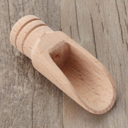Round Handle Mini Wooden Scoops Set of 6 by HitMyNeed