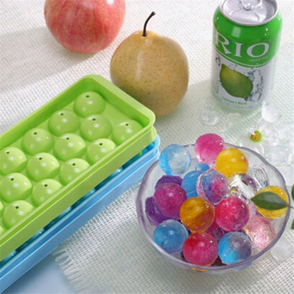 Round Ice Cube Maker Tray, 14 Sphere Mold by HitMyNeed