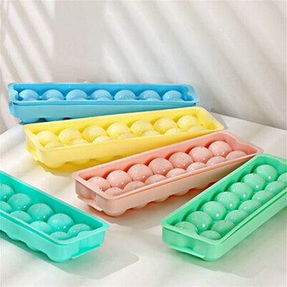 Round Ice Cube Maker Tray, 14 Sphere Mold by HitMyNeed