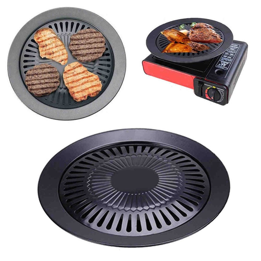 Round Korean BBQ Grill Plate with Holder 32cm by HitMyNeed