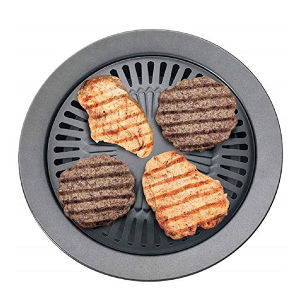 Round Korean BBQ Grill Plate with Holder 32cm by HitMyNeed
