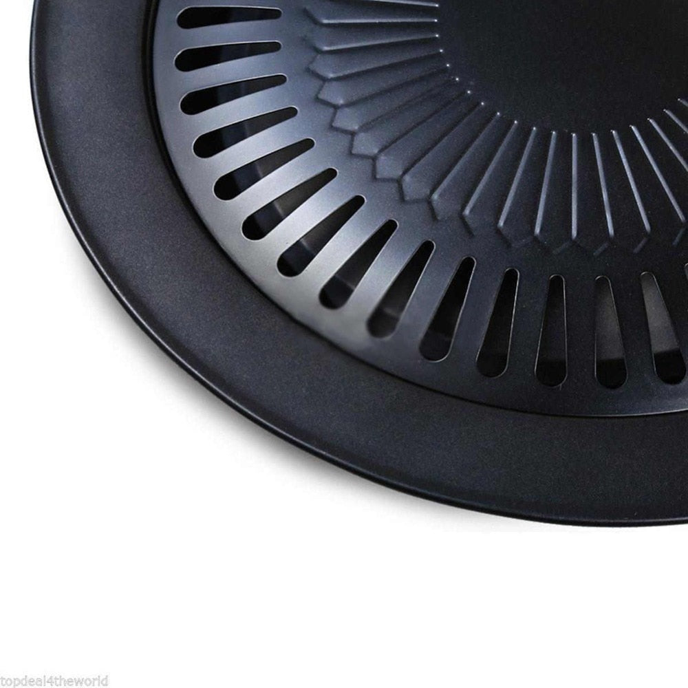 Round Korean BBQ Grill Plate with Holder 32cm by HitMyNeed