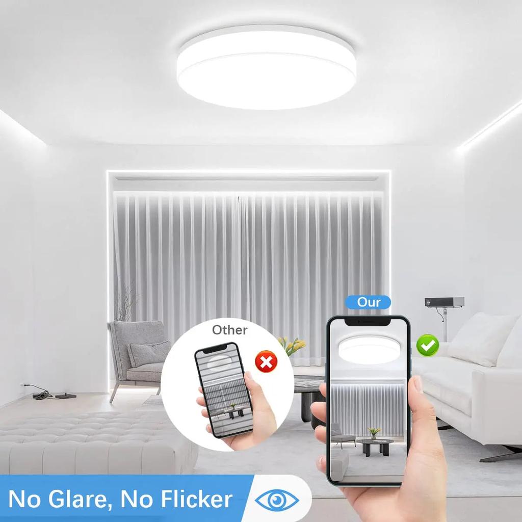 Round LED Ceiling Light for Modern Indoor Rooms by HitMyNeed