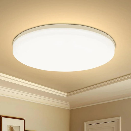 Round LED Ceiling Light for Modern Indoor Rooms warm-white 15cm-18w by HitMyNeed
