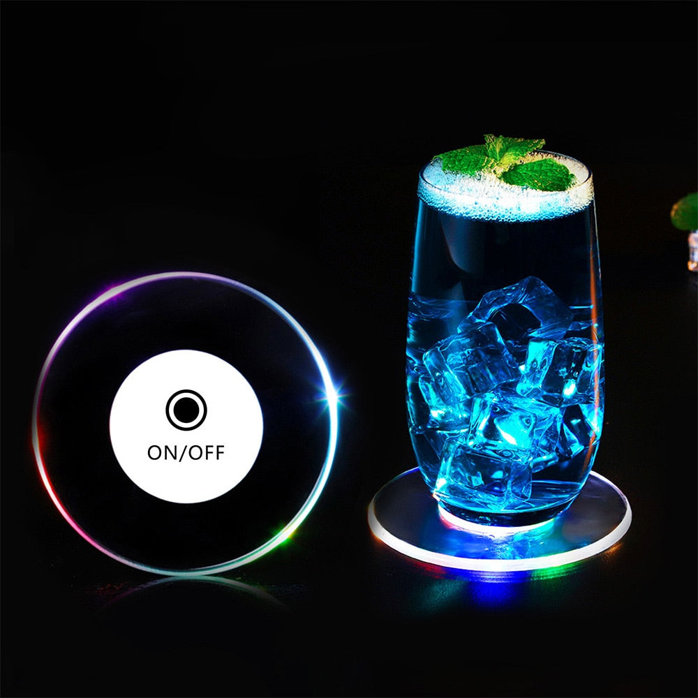 Round LED Light Up Drink Coaster by HitMyNeed