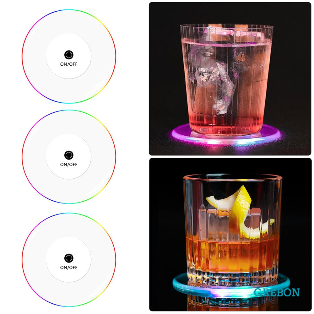 Round LED Light Up Drink Coaster by HitMyNeed