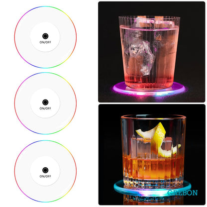 Round LED Light Up Drink Coaster by HitMyNeed