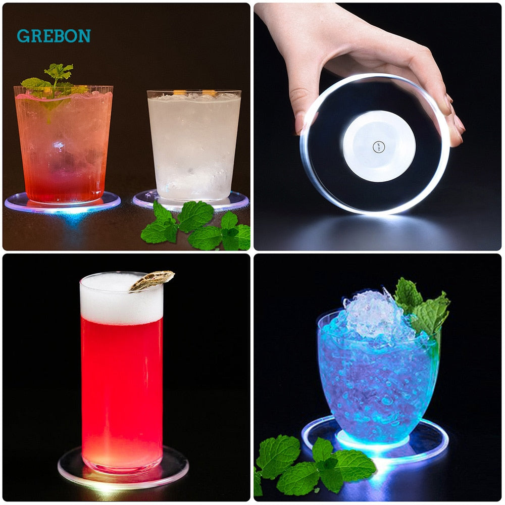 Round LED Light Up Drink Coaster by HitMyNeed