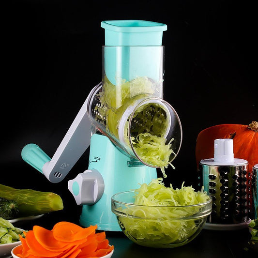 Round Mandoline Slicer with 3 Stainless Steel Blades by HitMyNeed