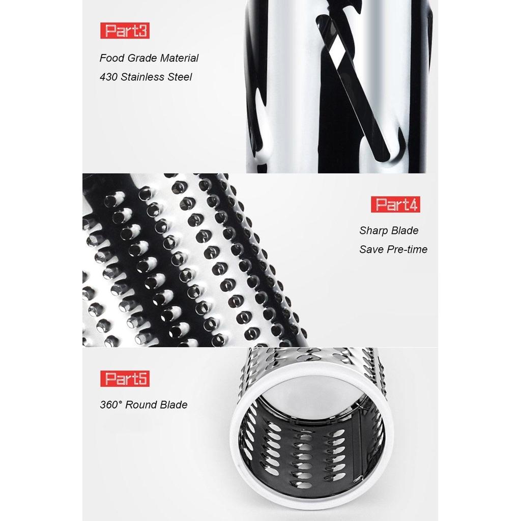 Round Mandoline Slicer with 3 Stainless Steel Blades by HitMyNeed