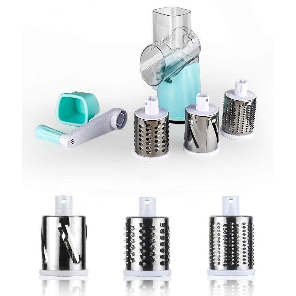 Round Mandoline Slicer with 3 Stainless Steel Blades by HitMyNeed