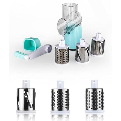 Round Mandoline Slicer with 3 Stainless Steel Blades by HitMyNeed
