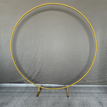 Round Metal Balloon Arch Stand for Event Backdrops 2-2m86-6in gold by HitMyNeed