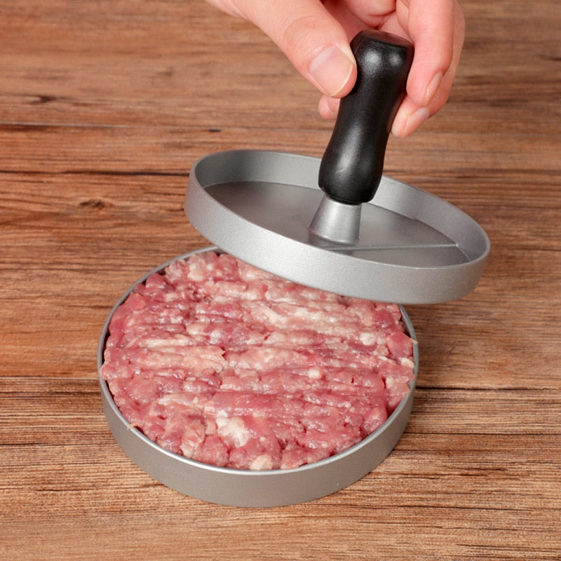 Round Metal Burger Patty Mold with Non-Stick Surface by HitMyNeed