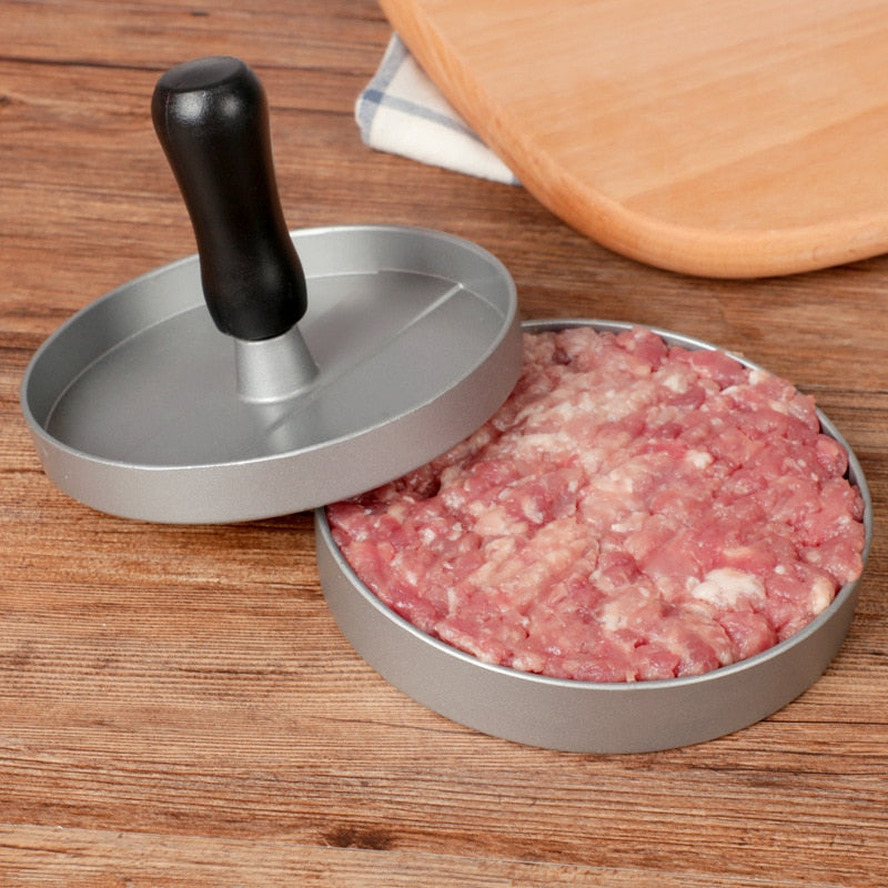Round Metal Burger Patty Mold with Non-Stick Surface by HitMyNeed