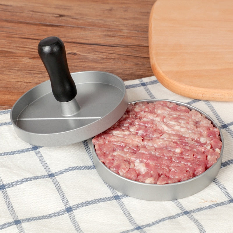 Round Metal Burger Patty Mold with Non-Stick Surface by HitMyNeed