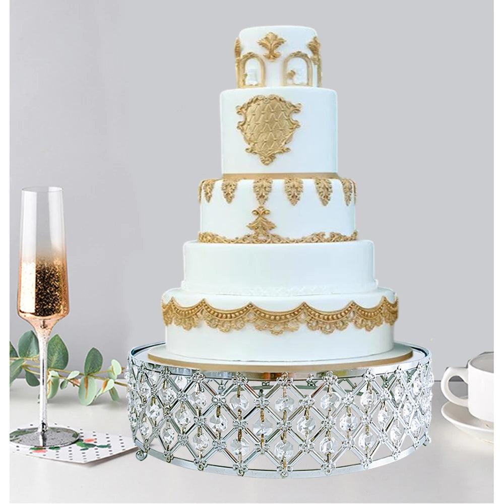 Round Metal Mirror Cake Stand for Dessert Displays gold 20cm by HitMyNeed