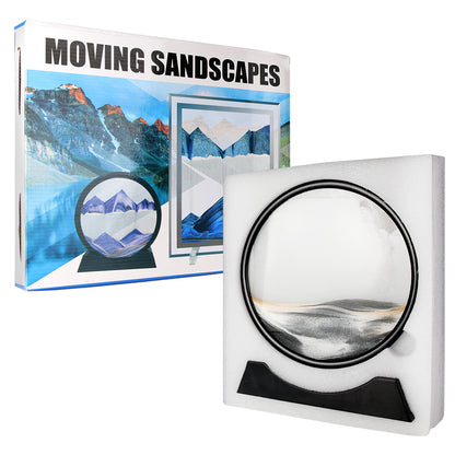 Round Moving Sand Art Glass Deep Sea Sandscape by HitMyNeed
