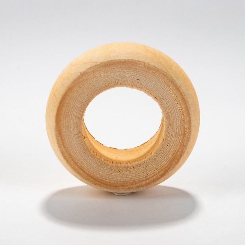 Round Natural Wood Napkin Rings Set of 10 by HitMyNeed