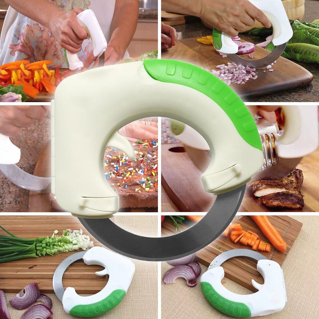 Round Rolling Chopping Knife with Safety Guard by HitMyNeed