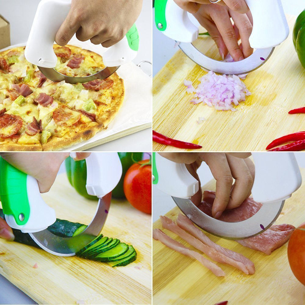 Round Rolling Chopping Knife with Safety Guard by HitMyNeed