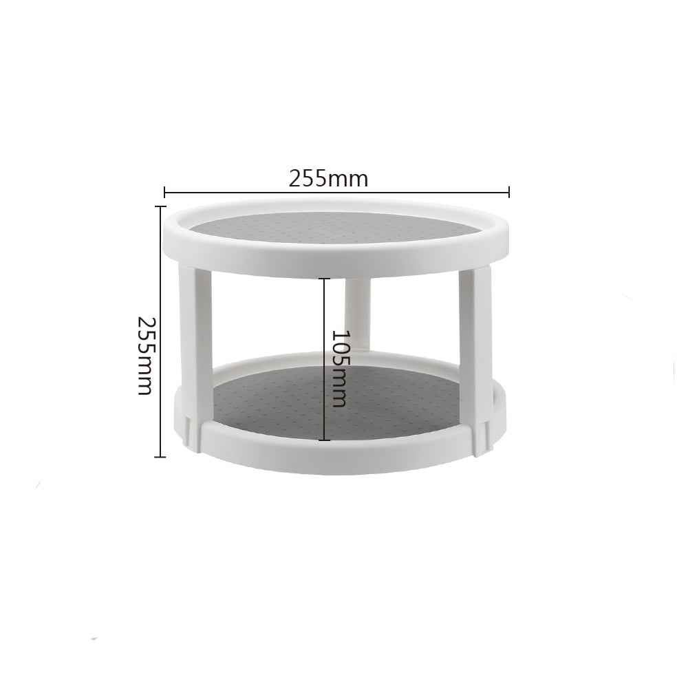Round Rotating Condiment Tray Double Layer Organizer by HitMyNeed