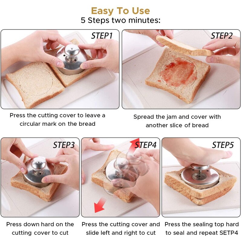 Round Sandwich Crust Cutter Press by HitMyNeed