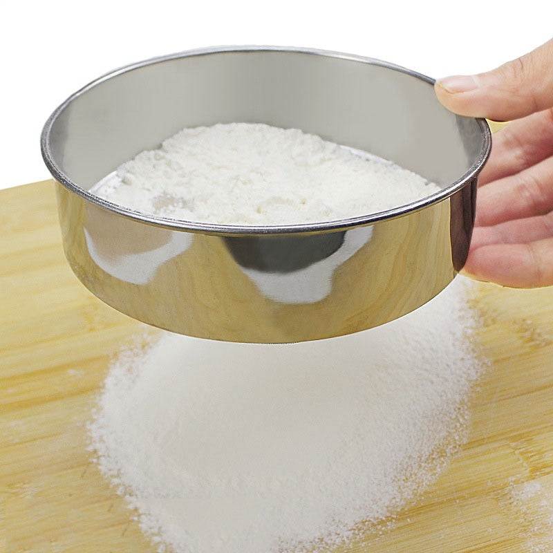Round Stainless Steel Flour Sieve 15cm by HitMyNeed