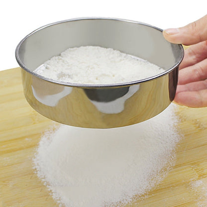 Round Stainless Steel Flour Sieve 15cm by HitMyNeed