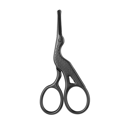 Round Tip Stainless Steel Nose & Eyebrow Scissors black by HitMyNeed