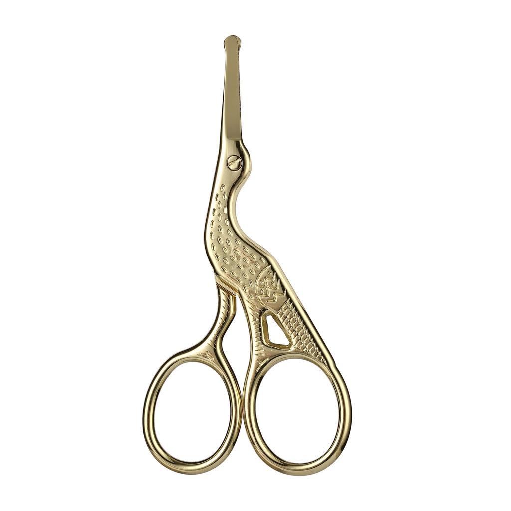 Round Tip Stainless Steel Nose & Eyebrow Scissors gold by HitMyNeed