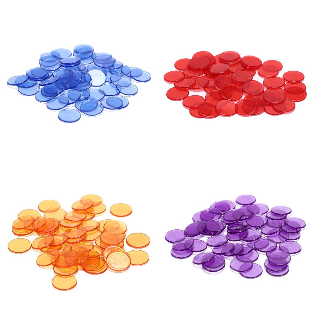 Round Transparent Poker Chips Set (50 Pieces) by HitMyNeed