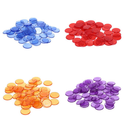 Round Transparent Poker Chips Set (50 Pieces) by HitMyNeed
