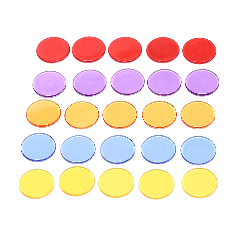 Round Transparent Poker Chips Set (50 Pieces) by HitMyNeed
