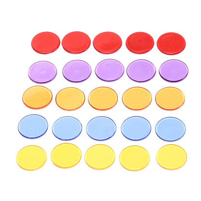 Round Transparent Poker Chips Set (50 Pieces) by HitMyNeed