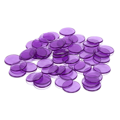 Round Transparent Poker Chips Set (50 Pieces) by HitMyNeed