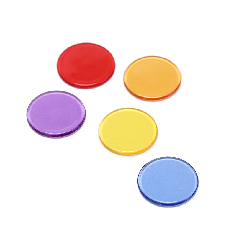 Round Transparent Poker Chips Set (50 Pieces) by HitMyNeed