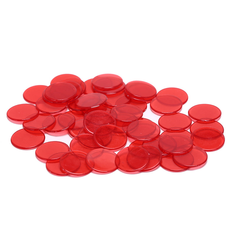 Round Transparent Poker Chips Set (50 Pieces) a by HitMyNeed