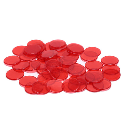 Round Transparent Poker Chips Set (50 Pieces) a by HitMyNeed
